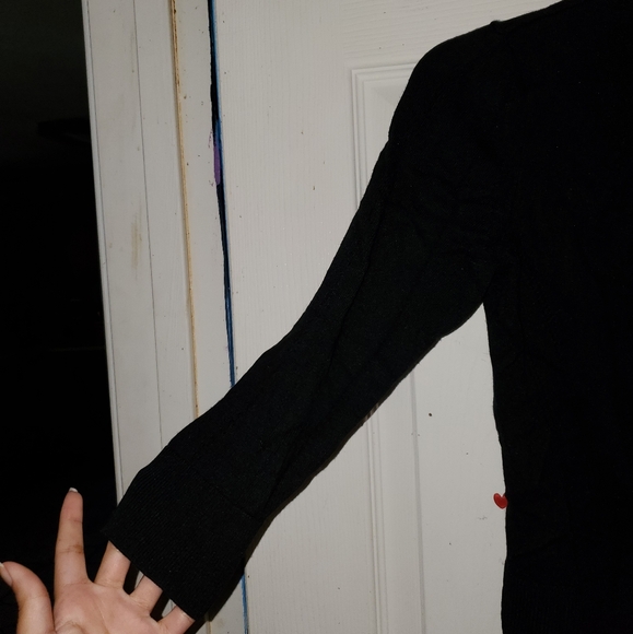 5 for $20 | White House Black Market 3/4 Sleeve Crewneck Snap Button Up Cardigan - Picture 6 of 11